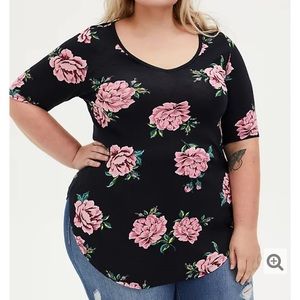 Torrid Favorite Tunic - Floral Black